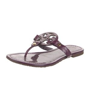 Tory Burch Purple Patent Leather Miller Sandal Size 6
